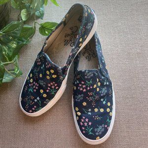 Keds Rifle Paper Co. Double Decker Petite Fleurs Indigo Platform Size 10 WF65564